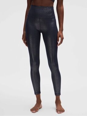 Lululemon Align High-Rise 25” Leggings Size 4 Shimmer Glitter Foil Shiny Navy